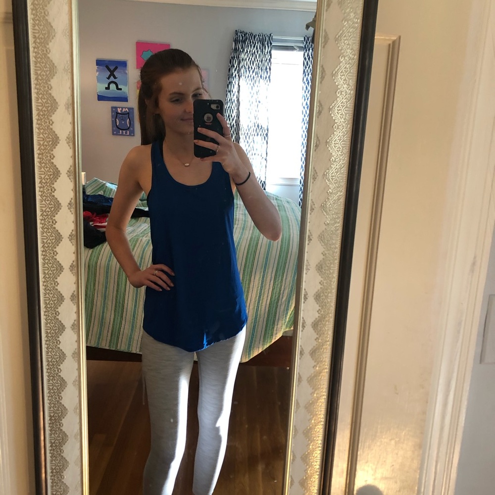 fabletics royal blue tank top